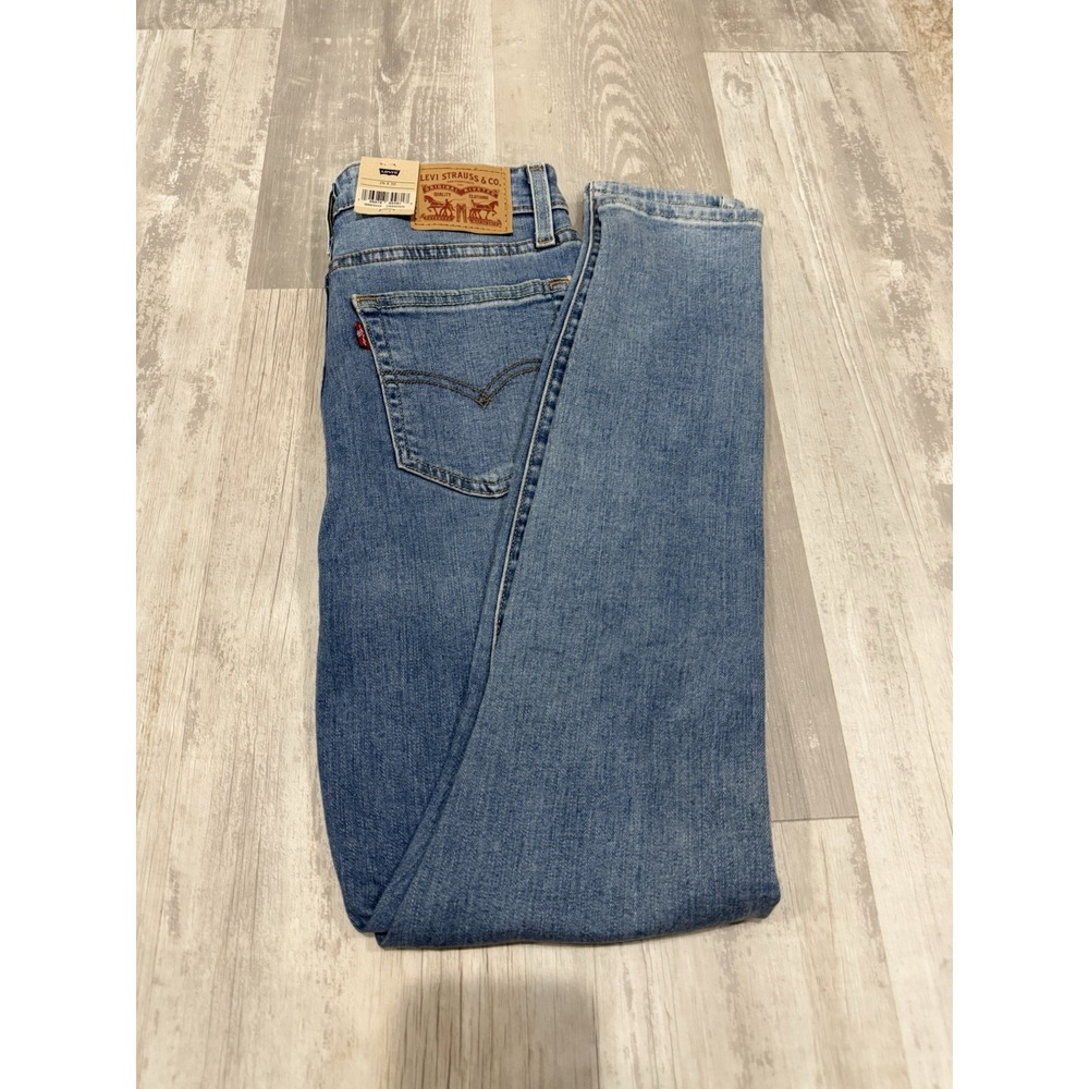 Levi's 721 High-Rise Skinny Jeans Women's W26 L30 Blue Distressed Ripped NEW‎